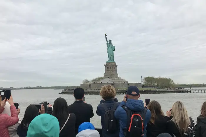 This is a photo of the Statue of Liberty.
